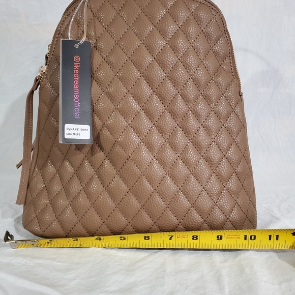 Like Dreamsfaux leather handbag / backpack taupe in color - Picture 4 of 9